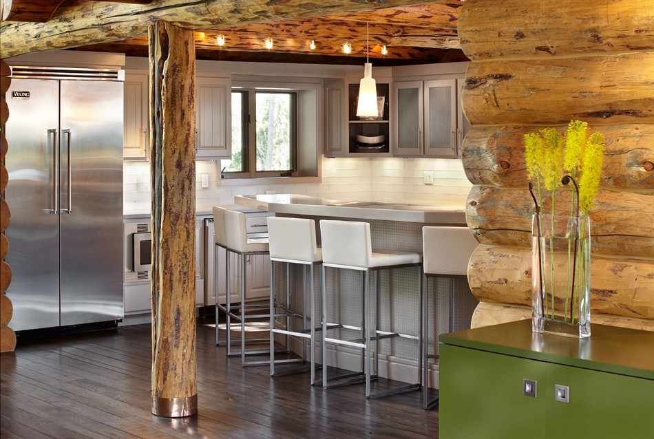 Colorado-log-cabin-kitchen