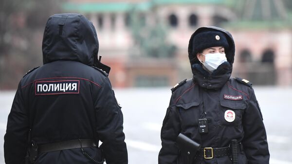 Сотрудники полиции на Красной площади