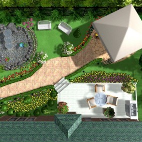Схема диагональной планировки садового участка