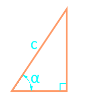 Площадь прямоугольного треугольника через гипотенузу и угол