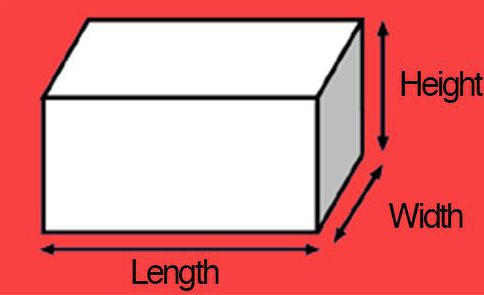 условные обозначения длины ширины высоты