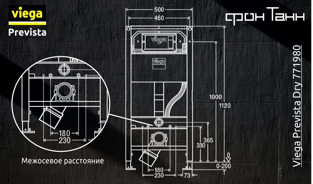 Регулировка межосевого расстояния Viega Privista Shema 771980