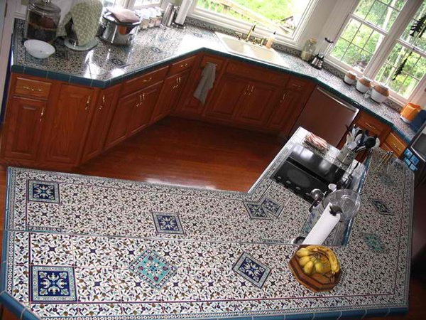hand painted countertop