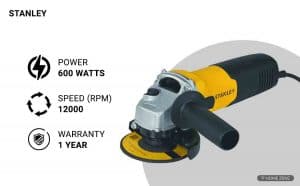 Stanley 600-Watts Angle Grinder