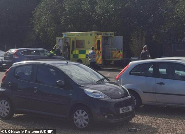 An ambulance was pictured at the scene as visitors took to Twitter. They claimed there was a stabbing near the park entrance