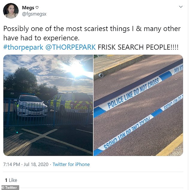 An ambulance was pictured at the scene as visitors took to Twitter. They claimed there was a stabbing near the park entrance