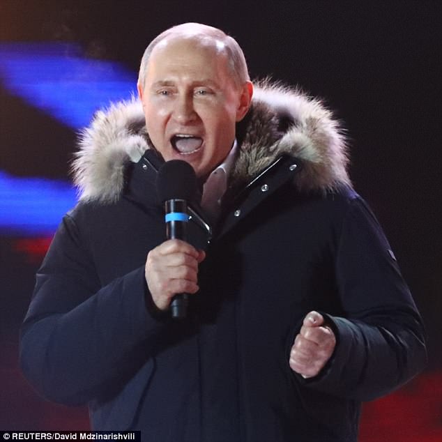 Russian President Vladimir Putin has won a fourth term in office with 77 percent of the vote