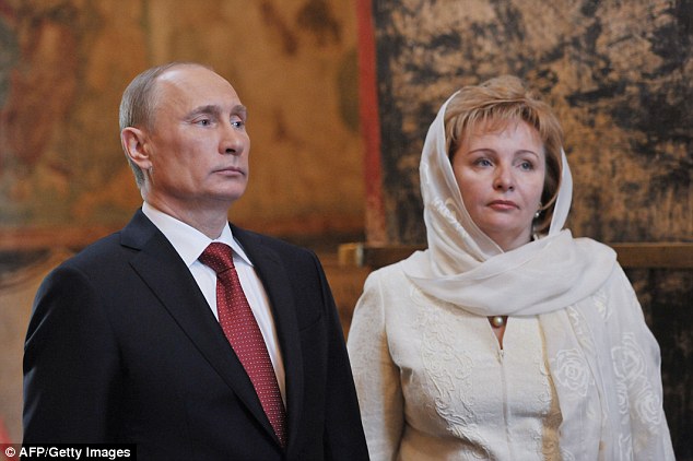 Putin has been officially single for a year after splitting with wife Lyudmila (right) after 30 years of marriage