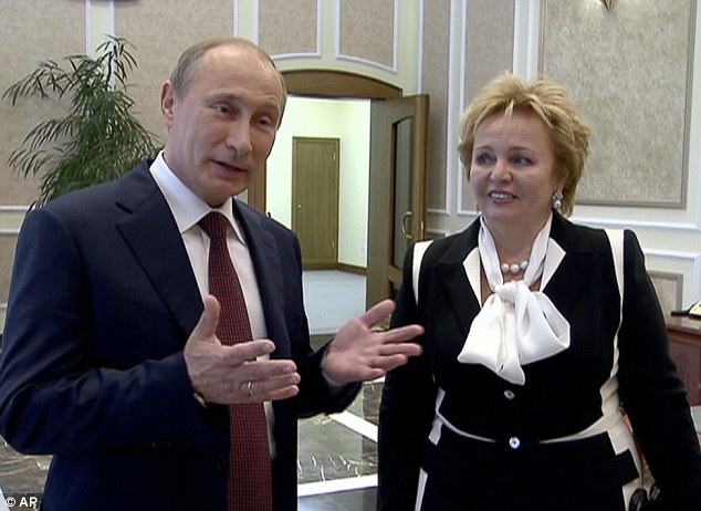 Putin and Lyudmila, right, announced their divorce in July 2013. Since then she all but disappeared from view while the Russian president forbids any questions about his private life although he made clear in 2014 that he was happy in his love life 