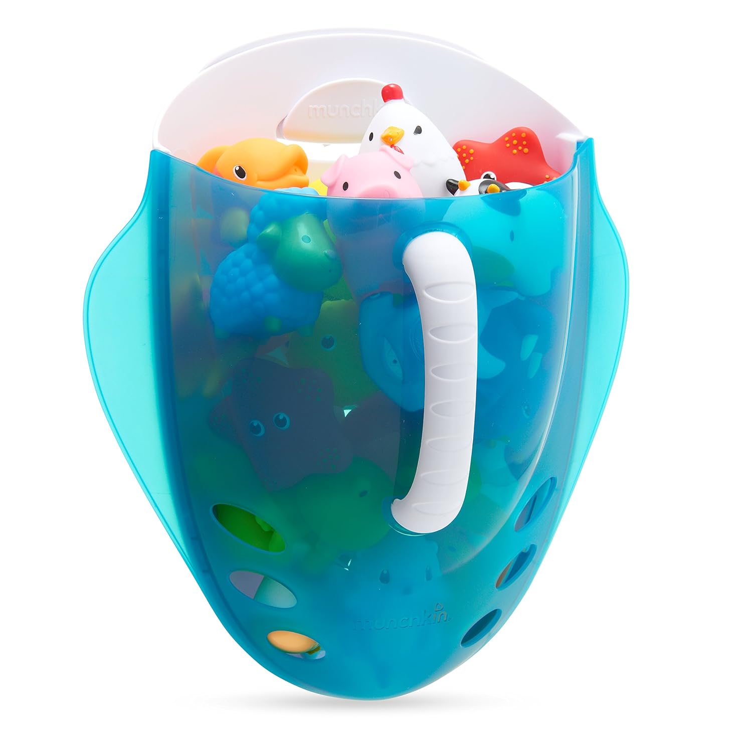munchkin scoop drain and store bath toy organizer