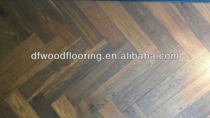 Antique Oak Herringbone Parquet Solid Wood Flooring