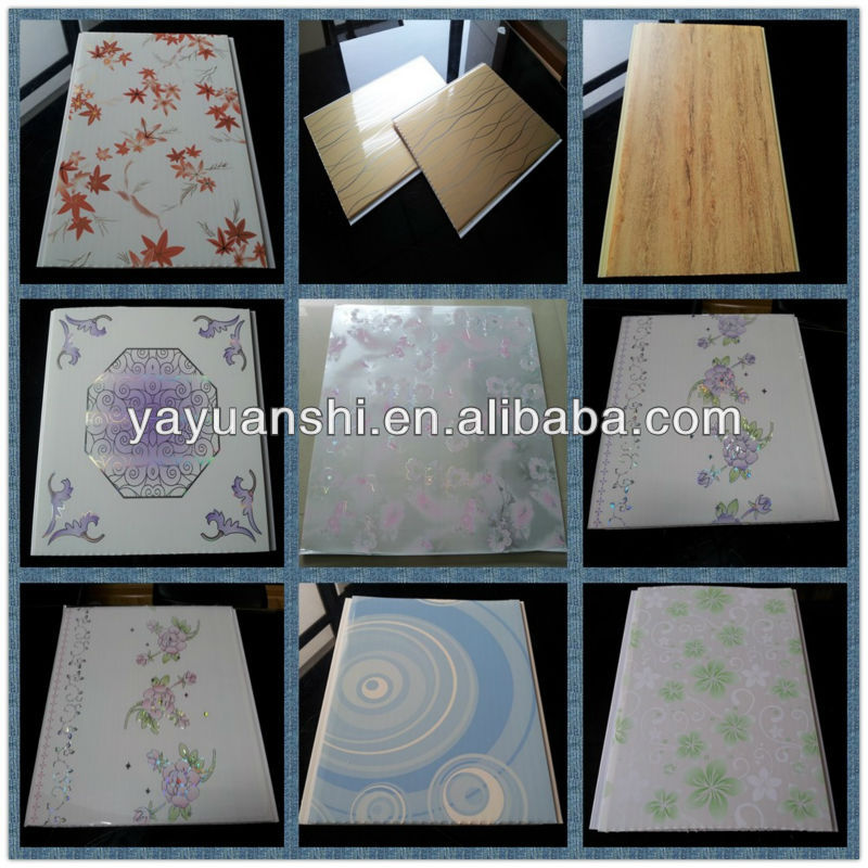 wood color decorative plastic pvc ceiling tile popular in Morocco