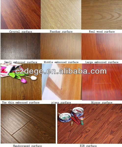 Light Gray White Wash Oak Flooring Laminate 12mm Embossed Laminate Floor