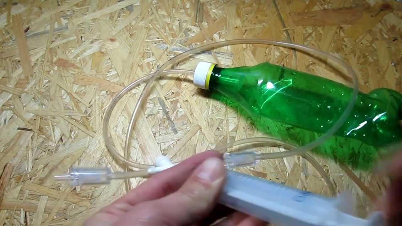 Изготовление вакуумного насоса из шприца