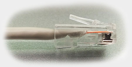 properly crimped rj45 connector