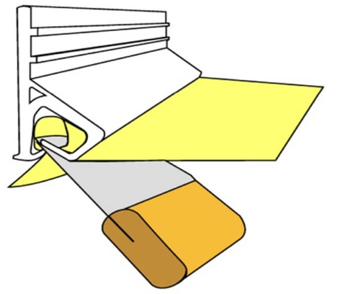 Штапиковая система для установки тканевого потолка
