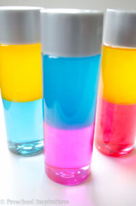 How to Make Color Changing Sensory or Discovery Bottles by Preschool Inspirations-3