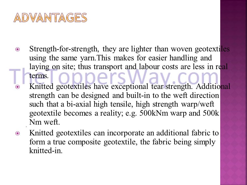 Advantages