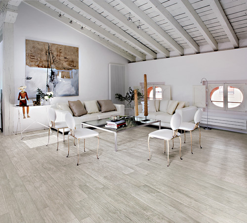 Scandinavian Living Room by Seattle Tile, Stone & Countertops Surface Art Inc