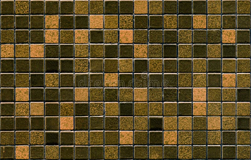 Brown mosaic tile pattern seamless. Brown mosaic tiles. Good for photo-realistic background and pattern or texture for rendering. Ready to be tiled seamlessly stock photos