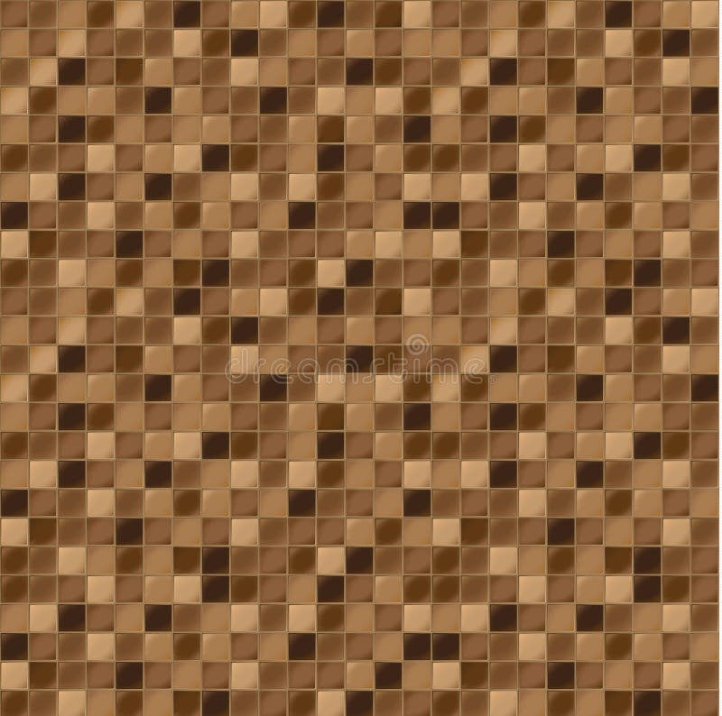 Mosaic tiles for bathroom and spa. Seamless background. repeating texture. Brown tile illustration. Mosaic tiles for bathroom and spa. Seamless background. Tile stock illustration