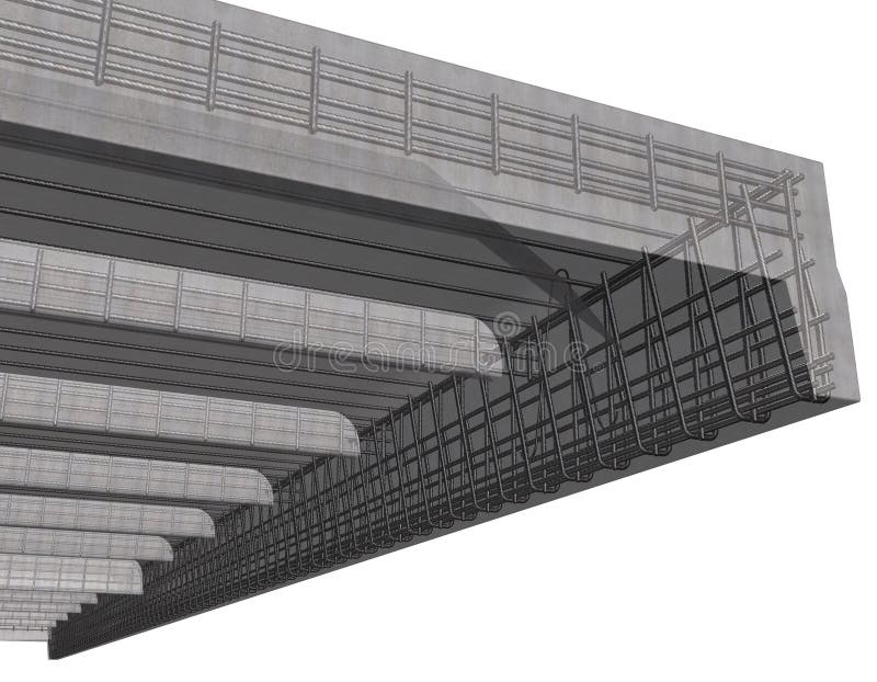 Reinforced concrete stock illustration