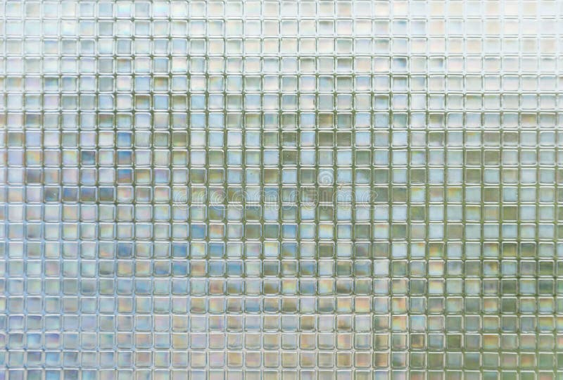 Seamless blue glass tiles texture background. Window, kitchen or bathroom concept stock image