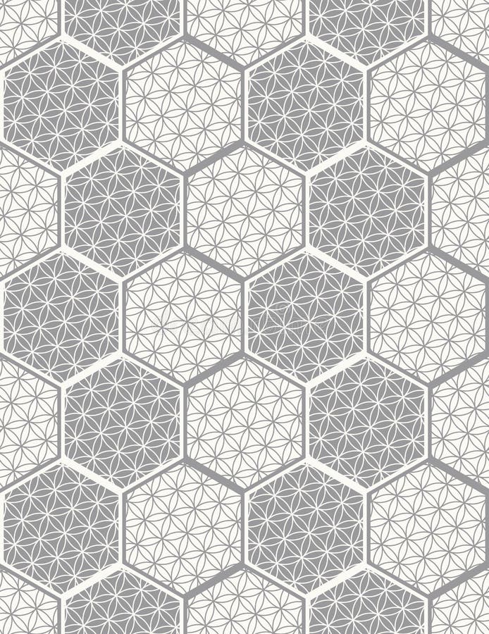 Seamless pattern for tiles in the bathroom. Drawing for home textiles. Pattern made of hexagons. Vector geometric image vector illustration
