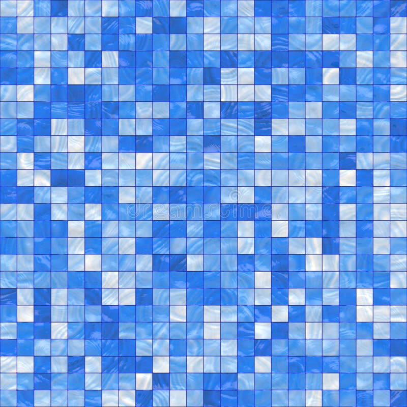 Small blue tiles. Smooth irregular blue background of bathroom or swimming pool tiles or wall, tiles seamlessly as a pattern stock illustration Small blue tiles. Smooth irregular blue background of bathroom or swimming pool tiles or wall, tiles seamlessly as a pattern stock illustration