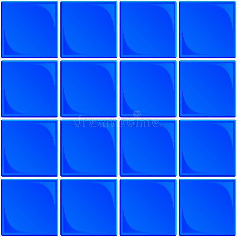 Blue Ceramic Tile Seamless Background. Typical seamless set of blue ceramic bathroom or restroom wall tiles with white grout on a white background royalty free illustration Blue Ceramic Tile Seamless Background. Typical seamless set of blue ceramic bathroom or restroom wall tiles with white grout on a white background royalty free illustration