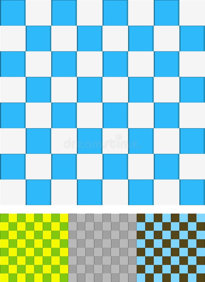 White and Blue Ceramic Tiles Seamless Texture for Bathroom or Po. Ol. Abstract Vector Background. Checkered Pattern vector illustration