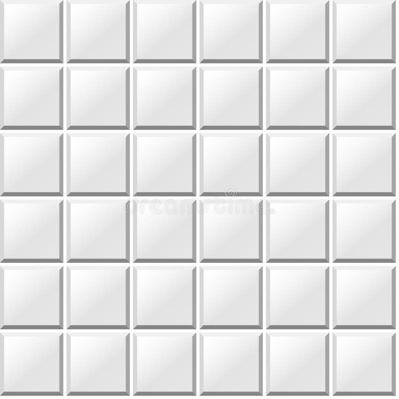 White tiles seamless pattern. Vector texture stock illustration