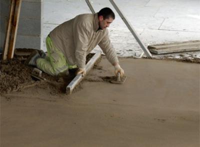 height of the screed for water warm floor