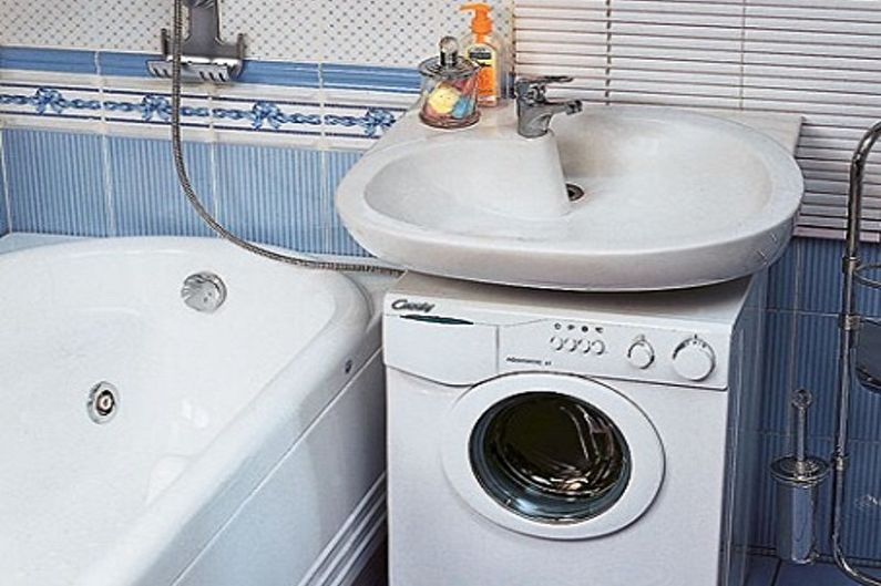 Раковина над стиральной машиной - фото