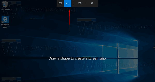 Windows 10 Screen Snip Toolbar