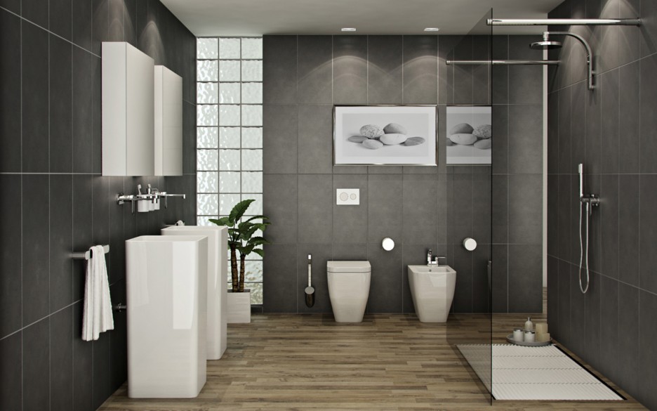 Small Bathroom Tile Ideas: Vertical Tiles