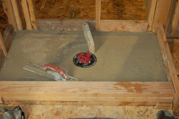 shower pan float mortar