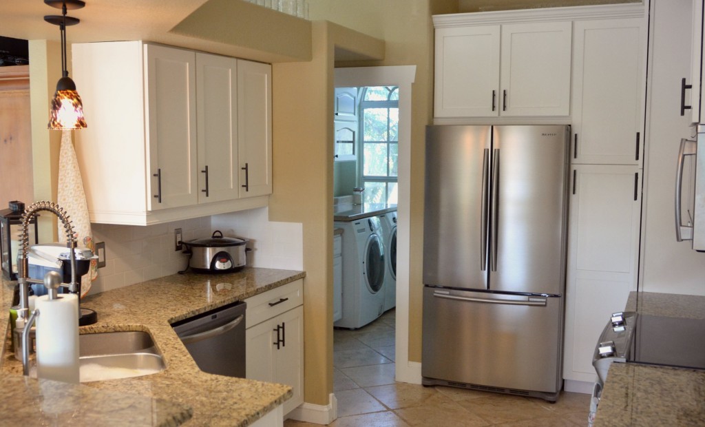 Stainless steel refrigerators can be a magnet for finger prints. Here