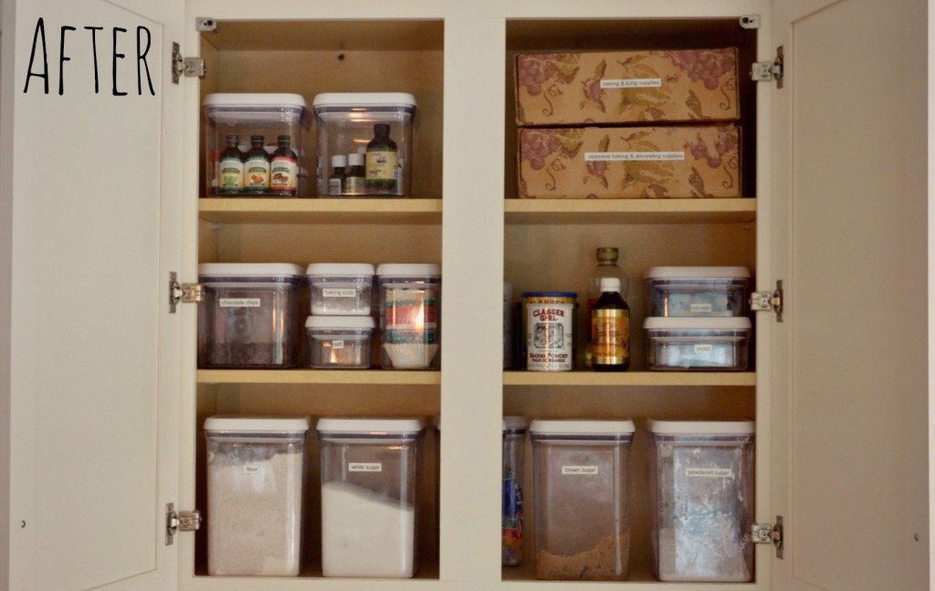 After the deep clean, our kitchen pantry was much easier to navigate. 