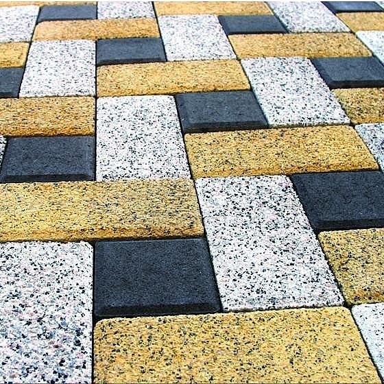 квадратная тротуарная плитка, разновидности