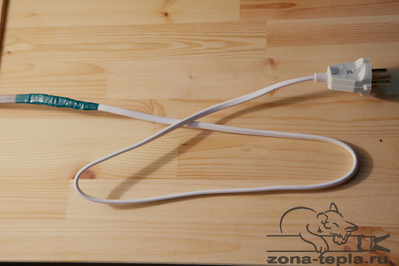 Саморегулирующийся греющий кабель-подключение-готово-дальше монтируем на трубу